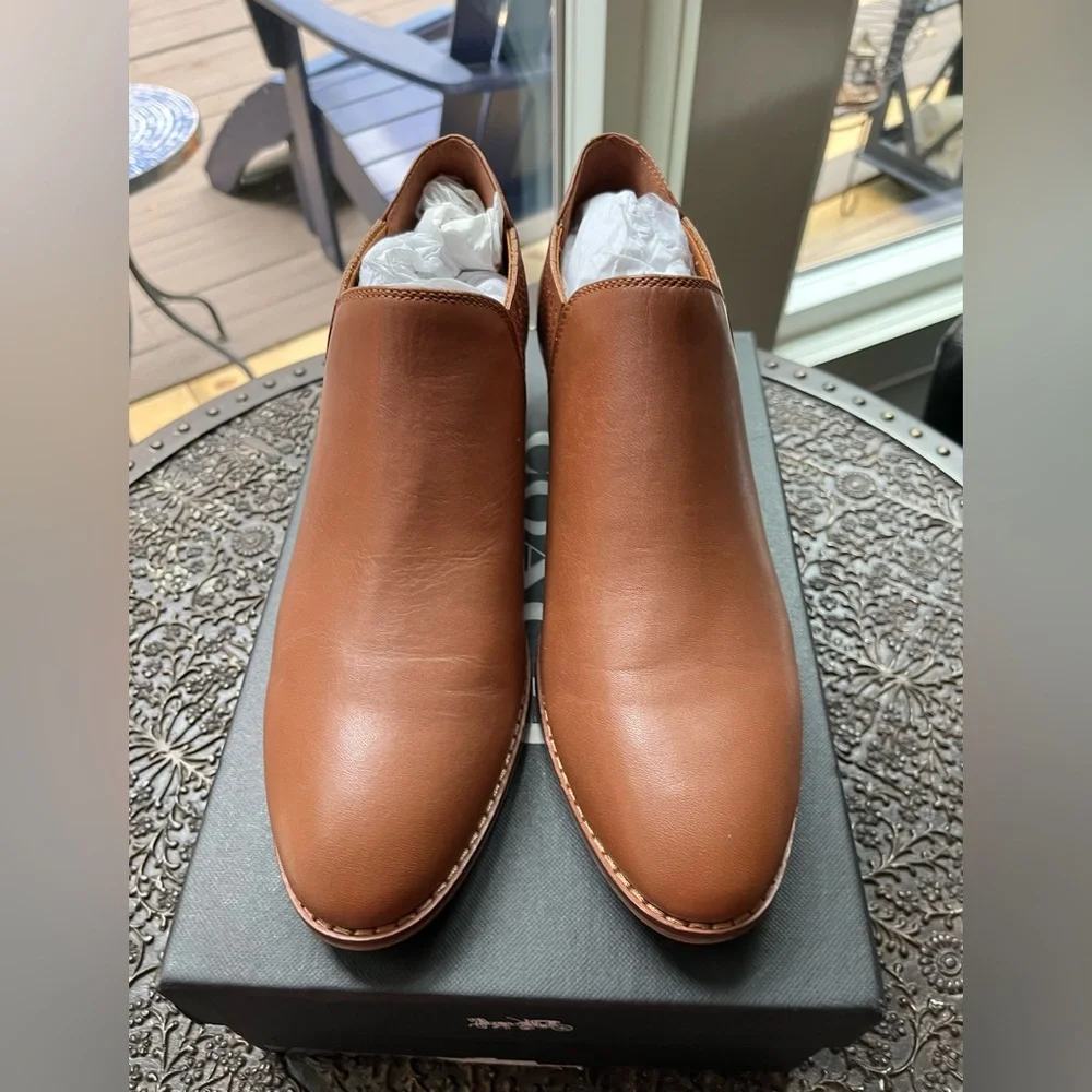 COACH COH ANKLE BOOTIES IN SADDLE BROWN 9.5 - Picture 9 of 12